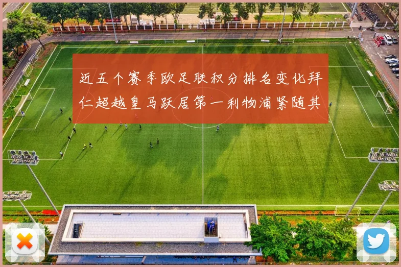 近五个赛季欧足联积分排名变化拜仁超越皇马跃居第一利物浦紧随其后位列第三